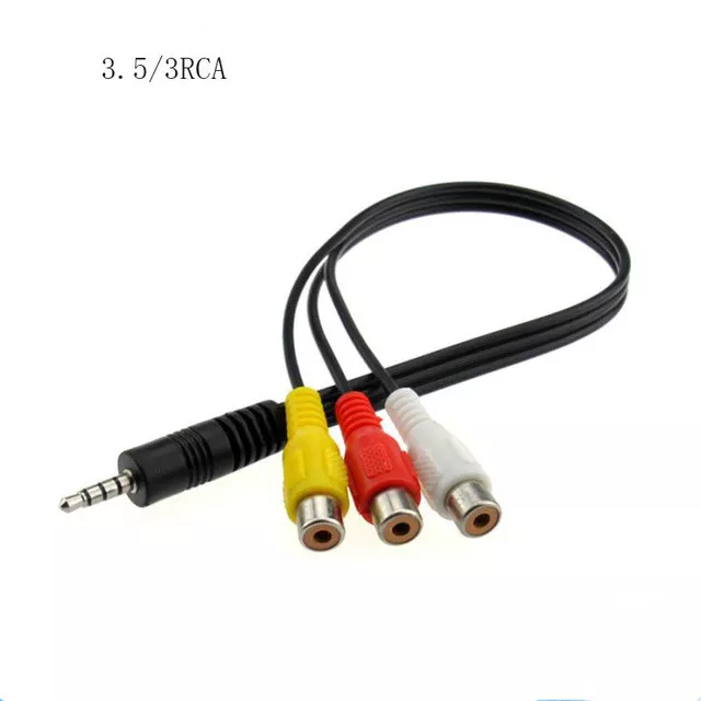 Cavo  Adattatore Audio Stereo 3 RCA femmina a Jack 3.5 mm maschio