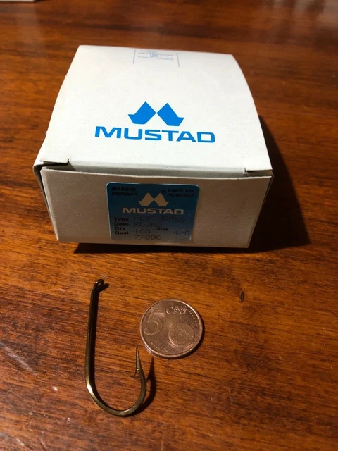 Lot De 50 Hameçons Mustad Numéro 4 - Fabriqués En Norvège