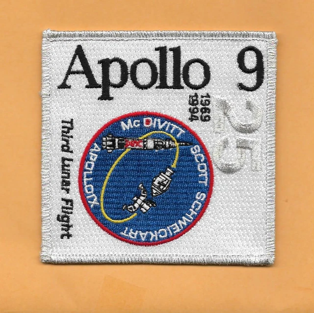 APOLLO 9 25th ANNIVERSARY THIRD LUNAR FLIGHT 4 "  PATCH