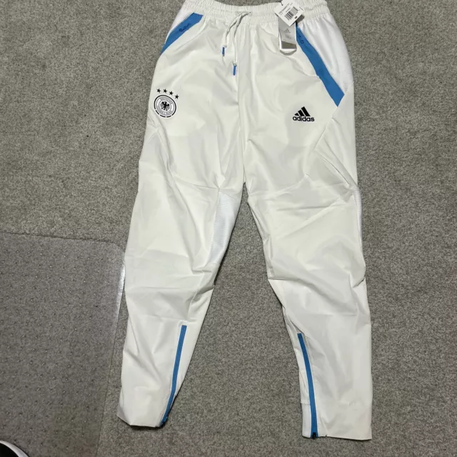 Adidas Men's Germany Soccer Game Day Travel Pants/Size Medium/White/IC4376 (NEW)