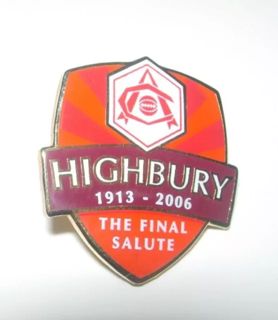 Distintivo Arsenal Highbury The Final Salute 1913~2006