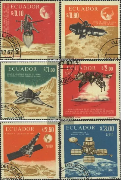 Ecuador 1301-1306 (kompl.Ausg.) gestempelt 1966 Erforschung der Mondoberfläche