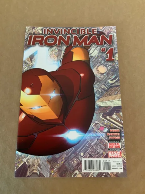 INVINCIBLE IRON MAN #1 (Marvel Comics 2015) BM Bendis - 1st Print - FOIL -UNREAD