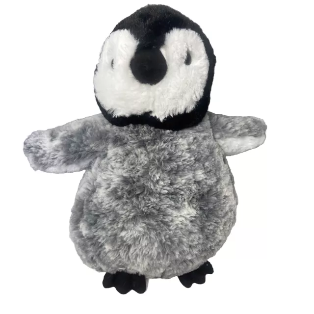 Aurora Emperor Penguin Plush Stuffed Animal 9 Inch Soft Toy Grey Black