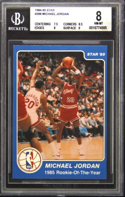 1984-85 STAR #288 Michael Jordan Rookie RC BGS 8 $10,000.00 - PicClick