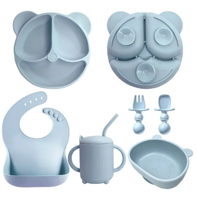 Plate Baby Feeding Set Safe Dining Plate Children Tableware Silicone Dishes