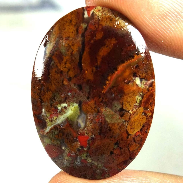 29.70Cts 100% Natural Indonesian Agate AAA Gemstone Oval Cabochon 23x 33x 05mm