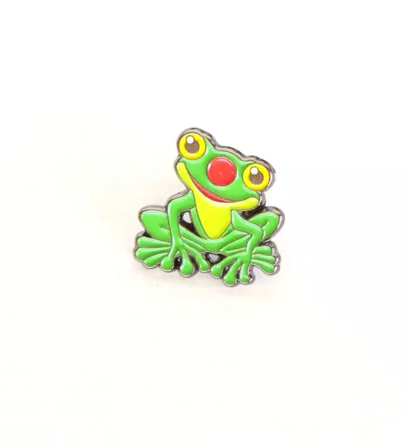 Old Green Frog Red Nose Day Australia Souvenir Lapel Hat Tie Pin Badge Brooch
