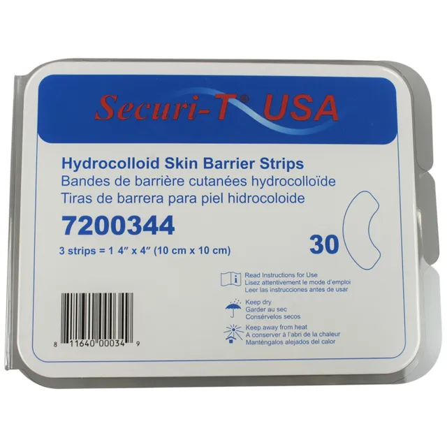 Securi-T Skin Barrier Strip Flat Shape 7200344 30 Ct