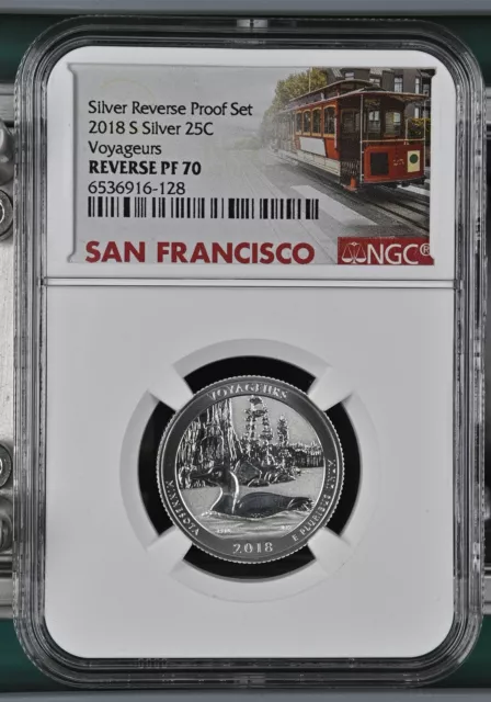 2018 S Silver Quarter 2009 NGC PF-70  Voyageurs Silver Reverse Proof