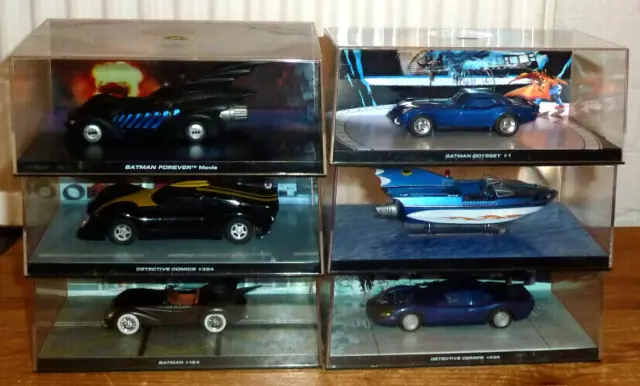 Eaglemoss Batman Automobilia Collection - 6 Vehicles Bat Mobile Cars & Bat Boat