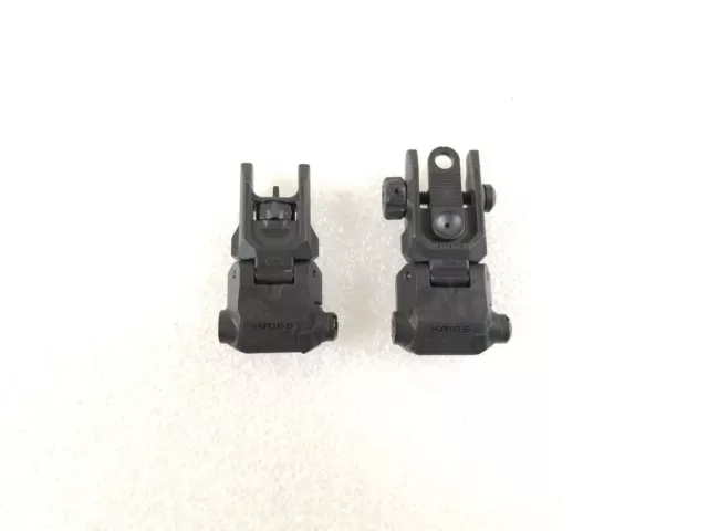 Krytac OEM Flip Up Sights Set Front and Rear Back Up Sight for Airsoft AEG