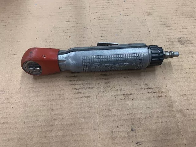 Snap On Tools FAR25 1/4" drive air ratchet with red rubber boot