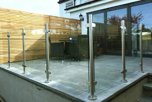 Balustrade Railing System - 10mm Toughened Glass & 316  Stainless Steel Poles