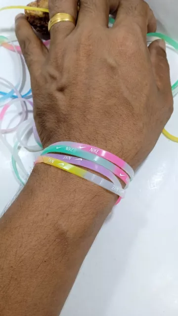 Custom Striped Silicone Wristbands by Reminderband