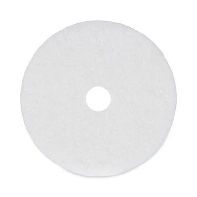 Boardwalk Polishing Floor Pads, 20" Diameter, White, 5/carton BWK4020WHI