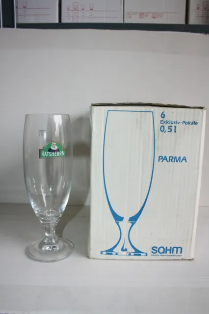 6 Ratsherrn Biergläser 0,5 Liter ( Parma-Pokal )