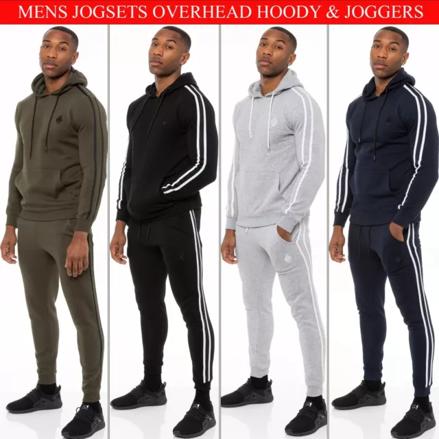 Enzo Mens Full Tracksuit Set Pullover Hoodie Hooded Sweatshirt Joggers Bottoms 2