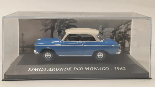 Modèle Réduit SIMCA ARRONDE P60 Monaco 1962 - échelle 1/43 | Voiture Miniature Altaya | Collection Auto Ancienne