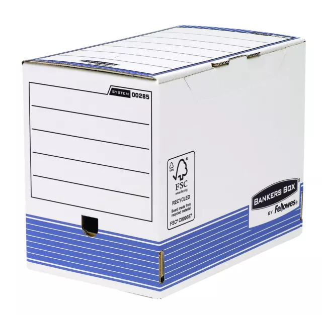 Bankers Box 11310 Ultimate Automatic File Box A4+ Spine 150 mm Pack of 10 White/