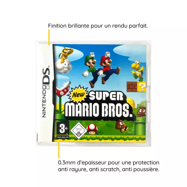 10 Boitiers de Protection Crystal box Jeux Nintendo DS 0,3mm Neufs 2