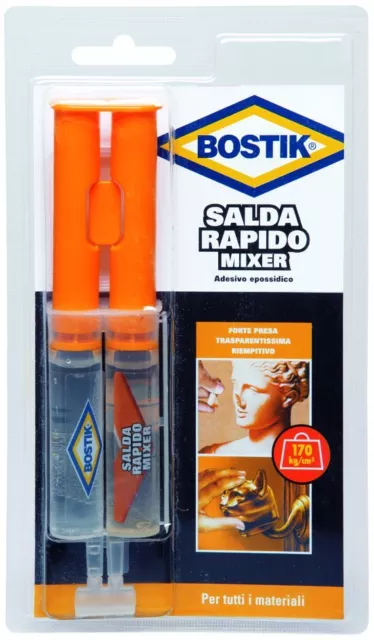 12 Pz Bostik Salda Rapido Mixer 24 Ml