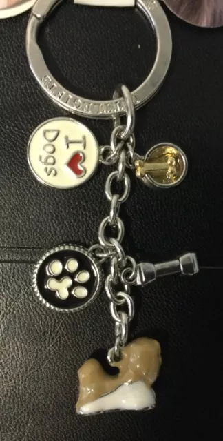 Lhasa Apso I Love Dogs Keychain 5 Charms Purse Charm