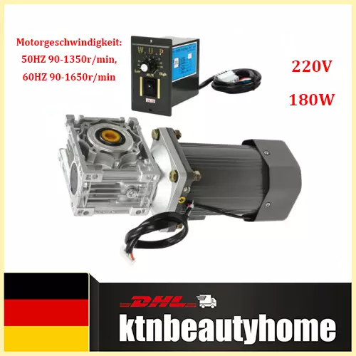 220V Schneckengetriebemotor mit Drehzahlregler Leistungsstarker Elektromotor NEU