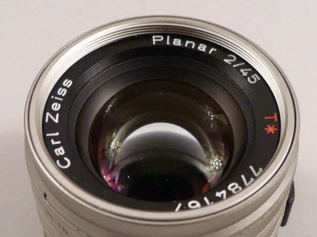 tx7/3  CARL ZEISS Objektiv  für CONTAX  G Mount  Planar T* 2/45mm 3