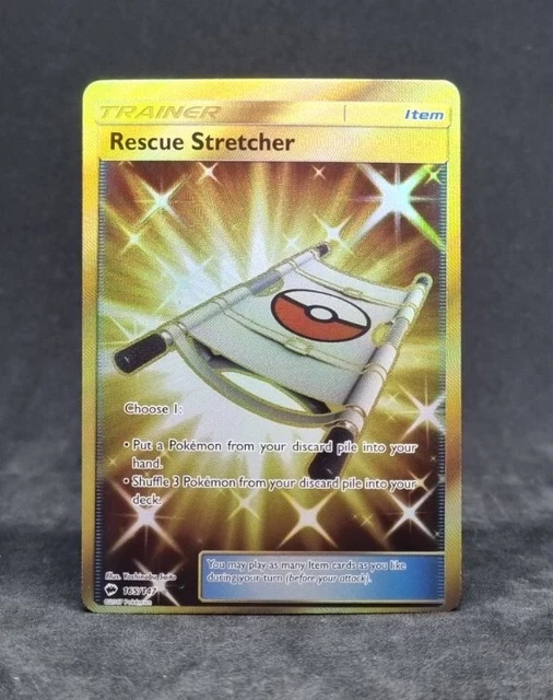 Pokémon Rescue Stretcher 165/147 Secret Rare S&M Burning Shadows - Miscut / OC