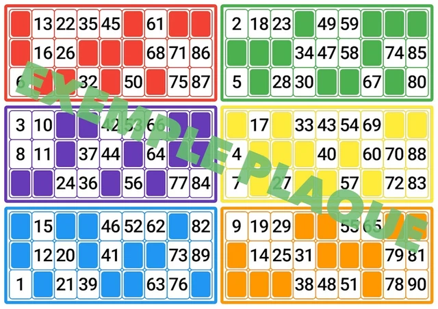 PLAQUE 6 CARTONS de loto format a4 plastifié multicolor EUR 5,00