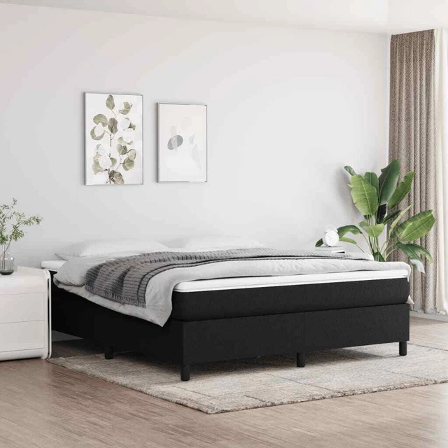 BED FRAME WITHOUT Mattress Black Super King Fabric (UK/IE/FI/NO only