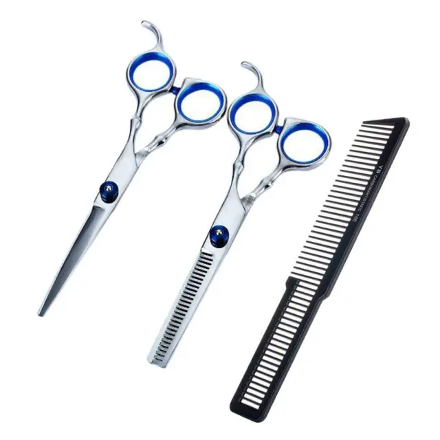 7 Zoll Professionelle Friseur Haarschneidschere Salon Rasierer mit Kamm Set
