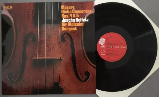 O829 Mozart Violin Concertos No.4 & 5 Heifetz Sargent RCA LSB 4063 Stereo PROMO