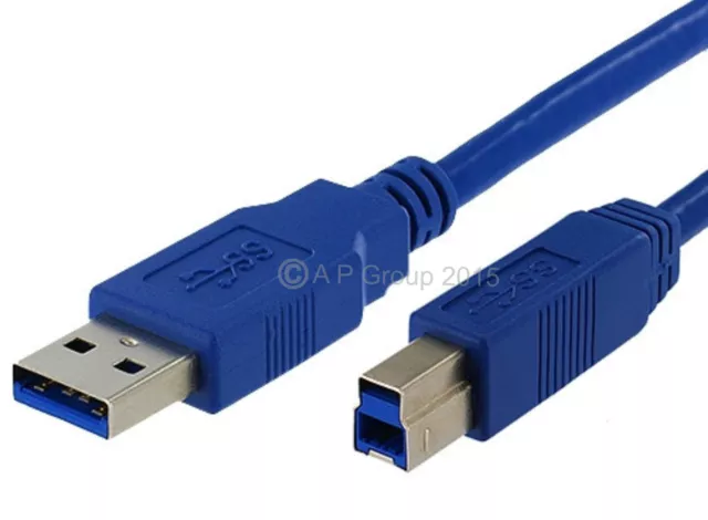 2m USB 3.0 Printer Cable Type A to Type B Male Lead High Speed 5 Gbps USB3 BLUE