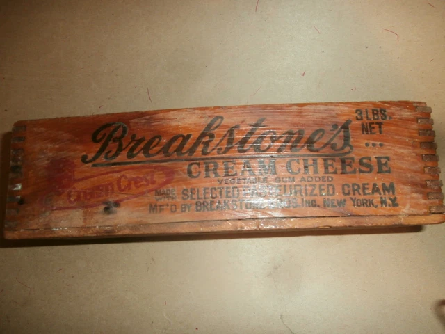 Vintage Breakstone's Cream Cheese Wooden  Box