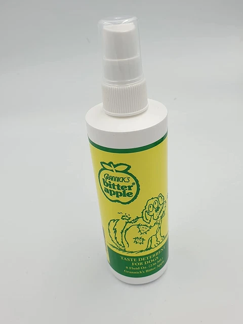 Spray disuasorio para masticar líquido Grannick's Bitter Apple 1,8 oz, ayuda antimasticable de