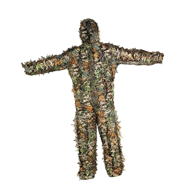 Ghillie Suit Hooded Hunting Clothes Suit for Hunting Jungle Halloween