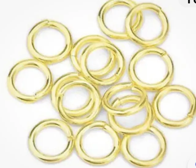 1pc Solid 9ct Gold Jump Ring 7mm Yellow Jewellery Findings