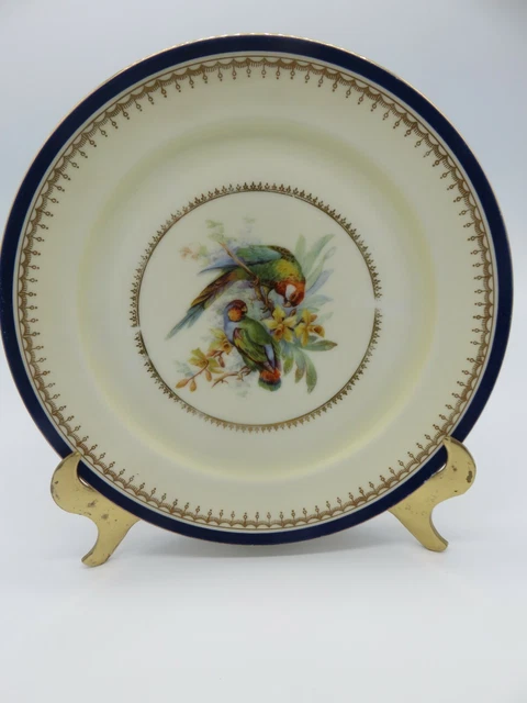 Vintage ROYAL EPIAG PARROT PLATE Czechoslovakia decorative transferware