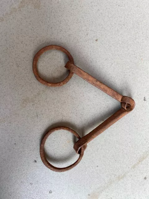 Indian Vintage Old Iron Hand Forged Horse Bridle Bit Horse Mouth Snaffle Bit