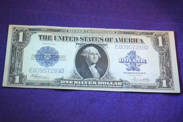1923 Series $1 Large Silver Certificate Nice Bill--Fr# 237!  #857