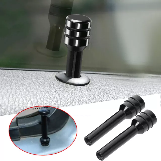 2Pcs Universal Aluminum Alloy Car Door Knob Lock Pull Pins Cover Car Accessories