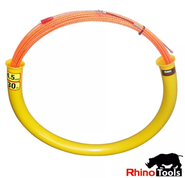 30 metre X 4.5mm Conduit snake  Cable installation rodder electricians fish tape