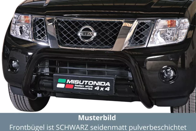 Frontbügel Edelstahl schwarz für Nissan Pathfinder R51 2011- 76mm mit Gutachten