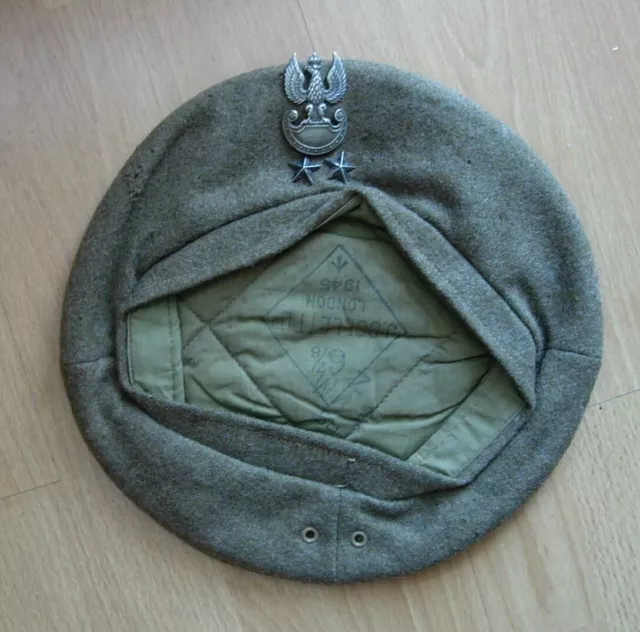 Polish Poland Wwii Officer's Gs Hat Beret, Marked, Dated