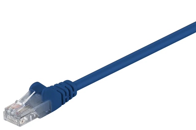 3x CAT 5e Netzwerkkabel, U/UTP; CAT 5-0750 U/UTP BLAU 7.5m PL