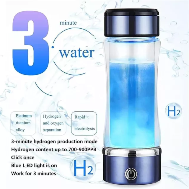 USB Charging Hydrogen Water Bottle Generator Hydrogen Rich Water Cup  Home