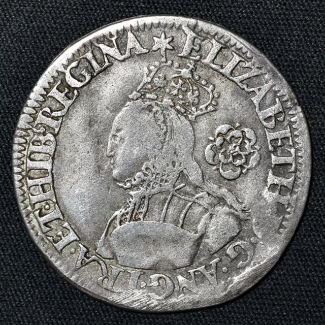 1562 England, Elizabeth I, Milled Sixpence, mm Star, S.2594, N.2025/2