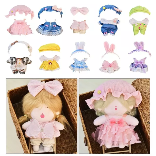 Replaceable Outfit Clothes Hat Lolita Hairband Sweet Costume Suit  Cotton Doll